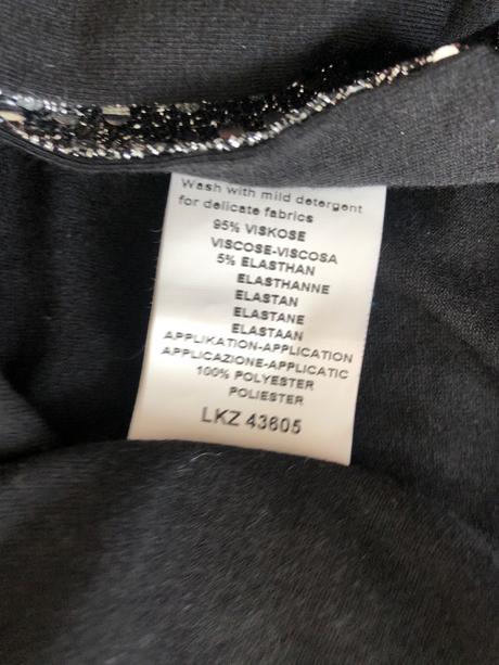 Volny top / tunika cerno stribrny melrose 36, 36