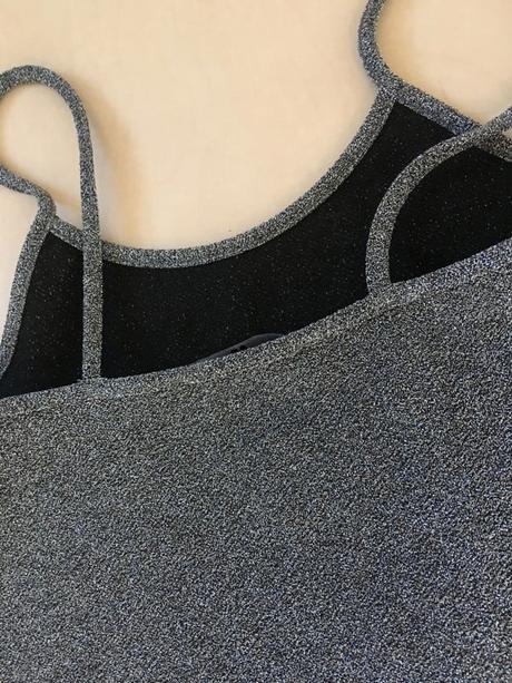 Stříbrné minišaty/top, vel xs/s, v by very, s