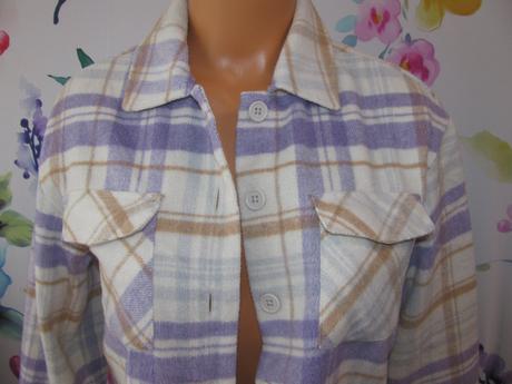 Dívčí károvaná bundokošile se zapínáním, sinsay,152