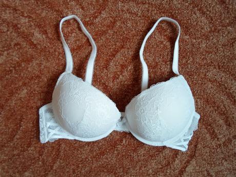 Bílá krajková podprsenka super push - 80c, new yorker,80c