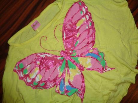 Luxusní žluté bavlněné pončo s motýlem, kiki&koko,110