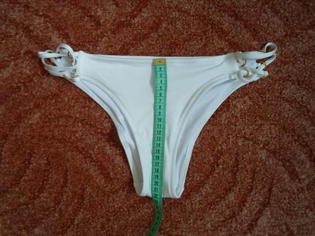 Bílé plavkové kalhotky bikiny, new yorker,s