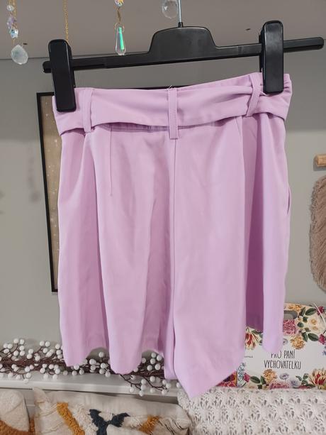 Lila šortky kraťasy s páskem xxs/158, new yorker,158