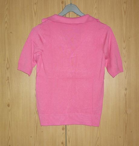 Růžový tenký svetřík s krátkým rukávem takko, takko,xs