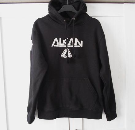 Černá reflexní mikina mikinka s kapucí alkan, 146