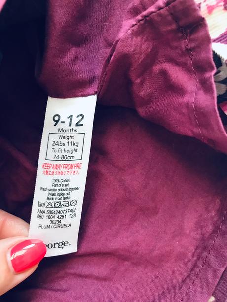 Manžestrová šatovka - v.9/12 měs., george,80
