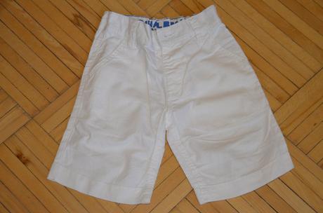 Next bílé plátěné kraťasy /tříčtvrťáky/ vel. 98 cm, next,98