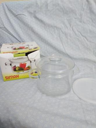 Skleněný hrnec 2l simax, 