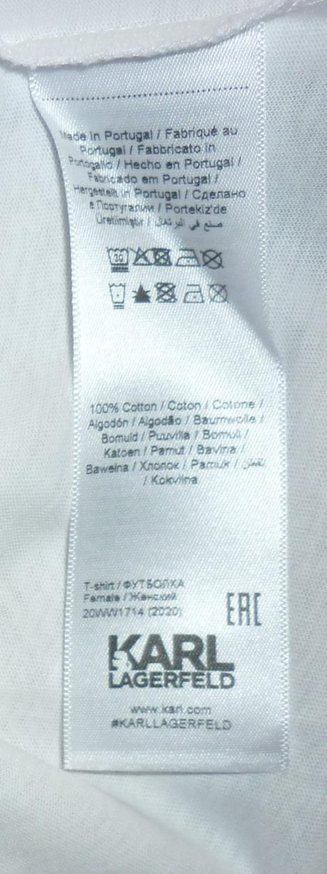 Bílé basic dámské tričko karl lagerfeld, xs