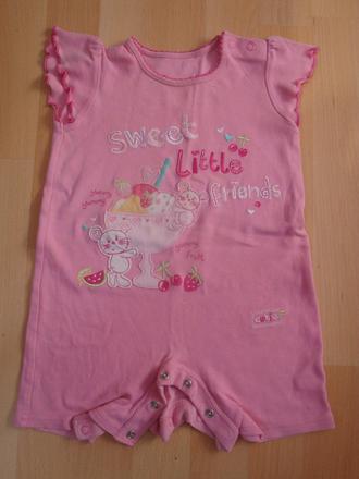 Bodýčko s nohavičkami - růžové, george,74