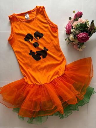 An8/ kostým šaty dýně - v.10/12 let, 