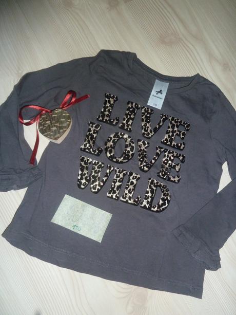 Triko dlouhý rukáv s nápisem, c&a,110