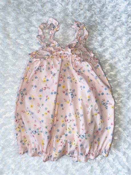 Růžový plátěný letní overal h&m, h&m,80