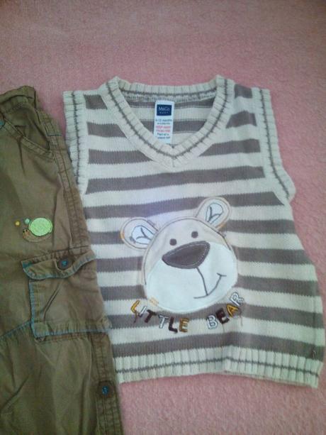 Lehké kalhoty + vesta, tu,80