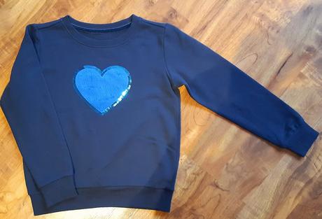 Dívčí mikina tchibo 134/140 srdíčko, tchibo,134