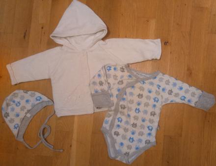 Kabátek + body s čepičkou, new baby,68