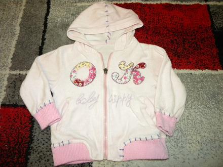 Sametová mikina pro holku vel.86, 86