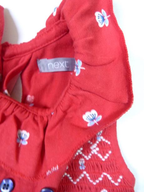 Červené bavlněné šaty vel.92, next,92