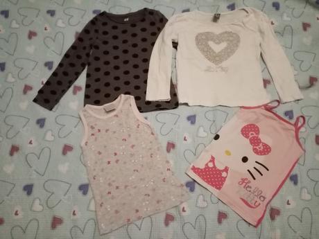 92 98 2x triko dl. rukáv 2x tílko, h&m,98