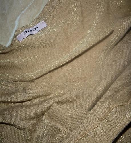 Sexy triko-halenka zlatavá - vel.s-m, orsay,m