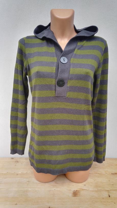 Pruhovaný svetřík s kapucí z-one - vel.m, 170