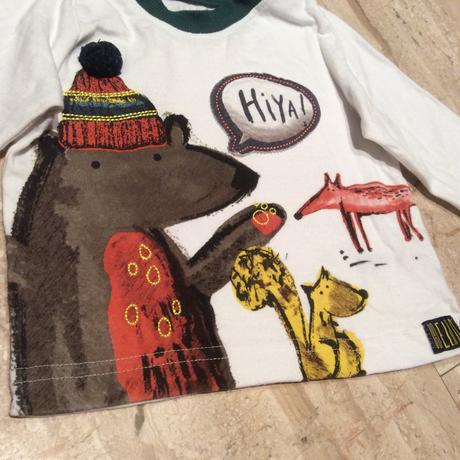 Zvířátkové bavlněné tričko, nutmeg,62