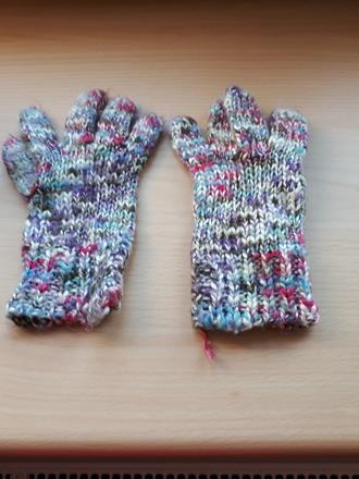 Veselé barevné upletove rukavice, f&f,116