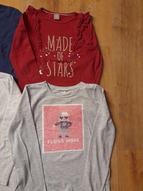 6x tričko, flitry, ucb, h&m, vel 134/140, h&m,134