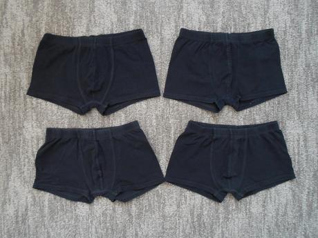 Modré trenky trenýrky boxerky - 134, 140 - 4 kusy, 134