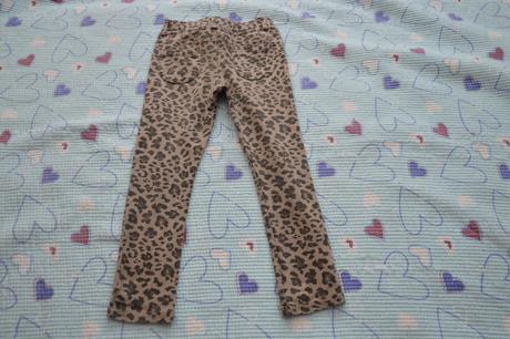 Legínky ham, s gepardím vzorem, džegíny, kapsičky, h&m,116