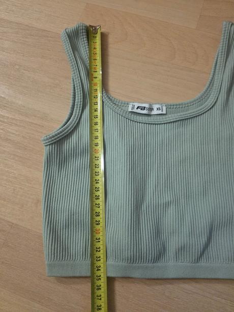 Tílko crop top světle zelené fb sister, xs
