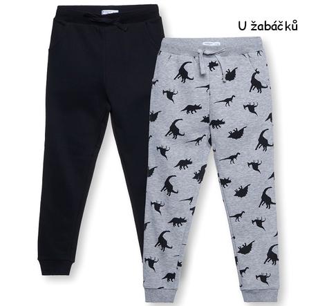 2-pack tepláky dinosauři bavlněné vel. 92, sinsay,92
