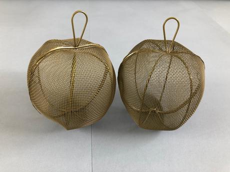 2x obal na dárek dekor ozdoba strom jablko zlatá, 