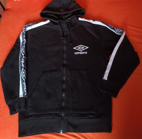 Chlapecká mikina černá na zip umbro, umbro,s