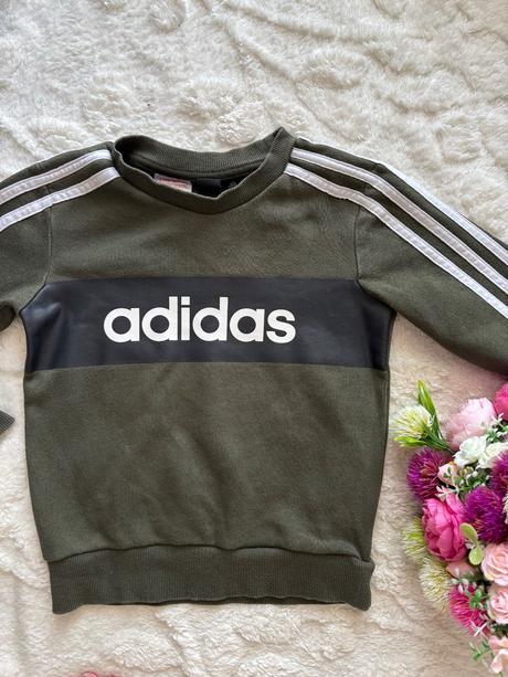 K11/ mikina zelená zn. adidas- v.4/5 let, adidas,110