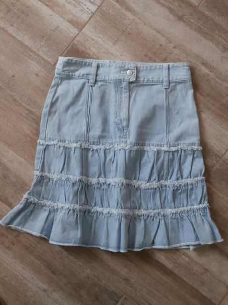Džínová sukně s volánky, cq,146