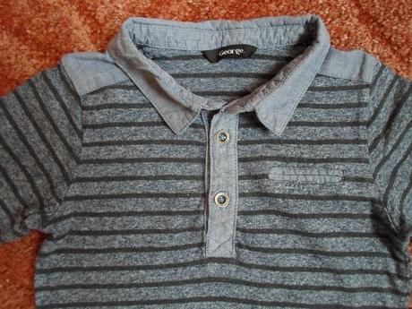 Modré tričko triko polo s límečkem, george,98