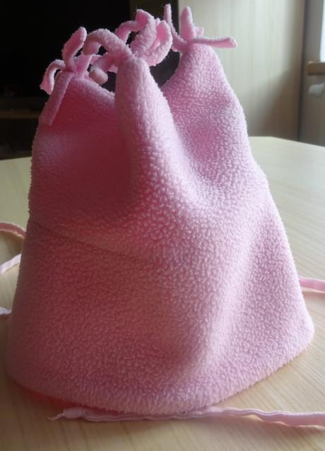 Zimní fleesová růžová čepice, vel. 74/80, 74