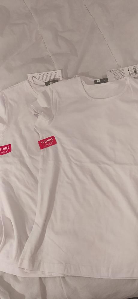 Bile tricko vel.146-152 nove s visackou 2x2 pack,, pepco,152