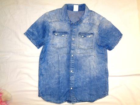 Luxusní měkoučká riflová košile na patenty, denim,158