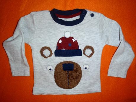 Luxusní tričko s vánočním medvídkem, 80