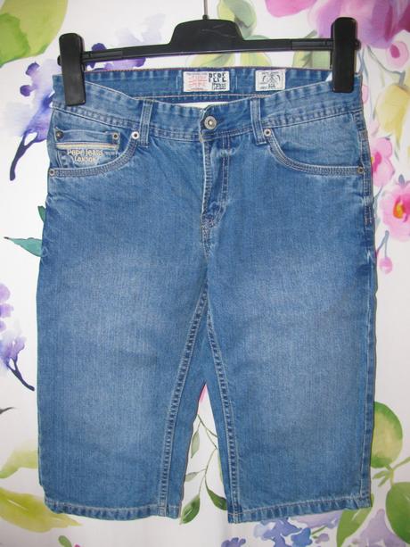Perfektní džínové kraťasy s vyšitým logem, pepe jeans,152