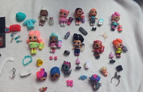 L.o.l. panenky 10 ks + zvířátka + doplňky - cena c, 