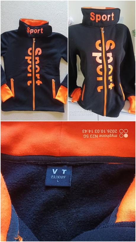 Mikina s neón nápisem zn."vt fashion" vel."l", l