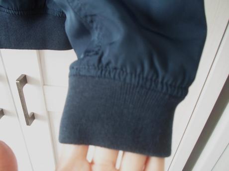 Modrá bunda bundička bombr, h&m,152