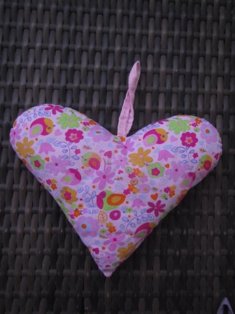 2x mini polštářky srdíčka, 