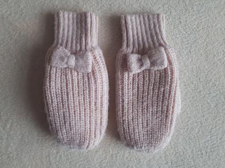 Dívčí rukavice, palčáky, růžové, vel.134/140, h&m, h&m,134