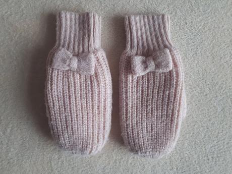 Dívčí rukavice, palčáky, růžové, vel.134/140, h&m, h&m,134