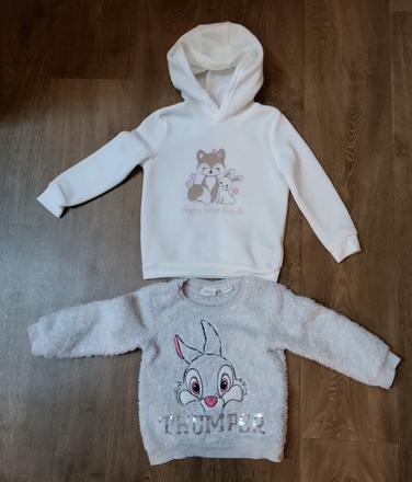 2x dívčí teplejší mikiny, disney,104