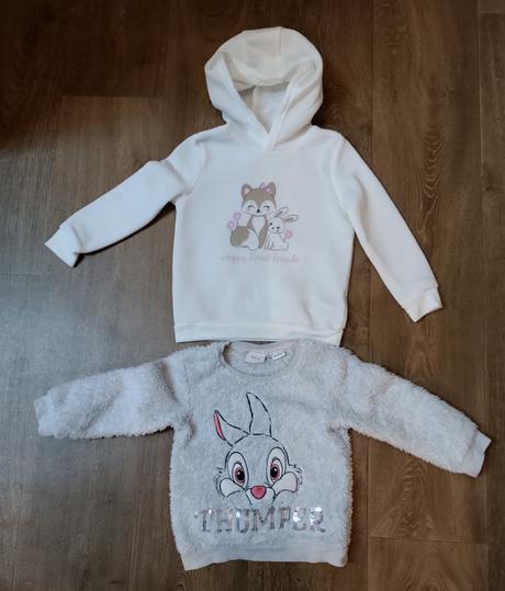 2x dívčí teplejší mikiny, disney,104